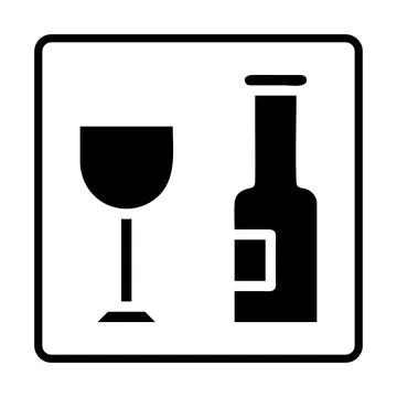 Glass solid Icon. Social media sign icons. Vector illustration isolated for.. Stock Illustration