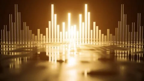 Glass sound waves Stock Illustration