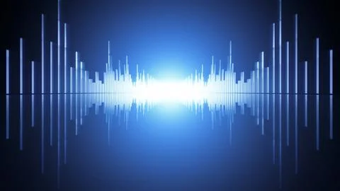 Glass sound waves Stock Illustration