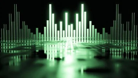 Glass sound waves Stock Illustration