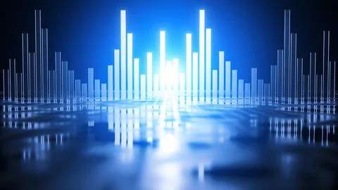 Glass sound waves Stock Illustration