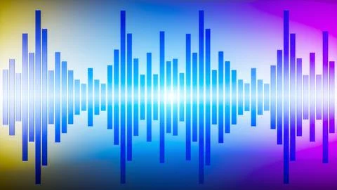Glass sound waves Stock Illustration