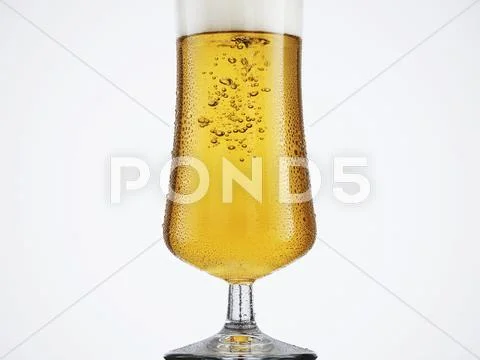 A glass of sparkling beer Stock Photos