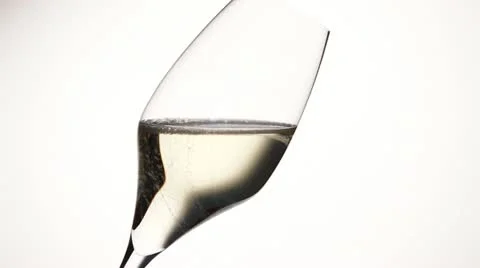A glass of sparkling wine Stock Footage 24668756