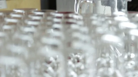 Glass for sparkling wine Stock Footage 78058254