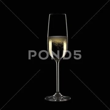 A glass of sparkling wine Stock Photos