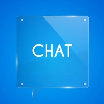 Glass speech bubble illustration Stock Illustration