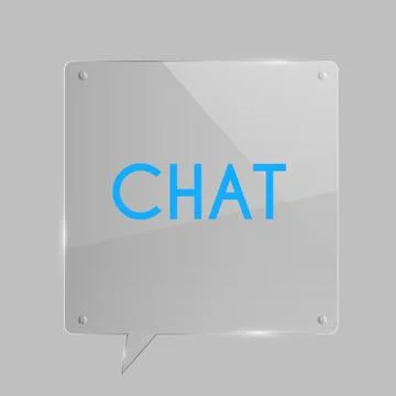 Glass Speech Bubble Illustration Stock Illustration