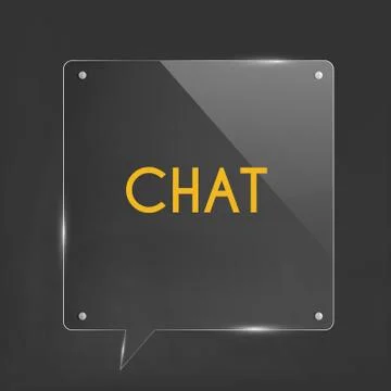 Glass Speech Bubble Illustration Stock Illustration