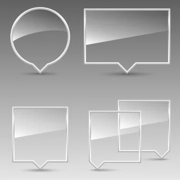 Glass Speech Bubbles Stock Illustration