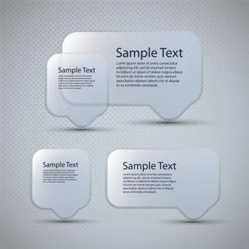 Glass Speech Bubbles Illustrazione stock