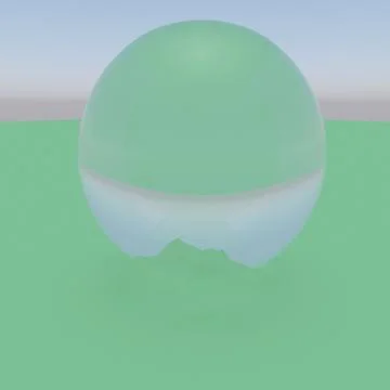 Glass sphere, 3d Foto stock