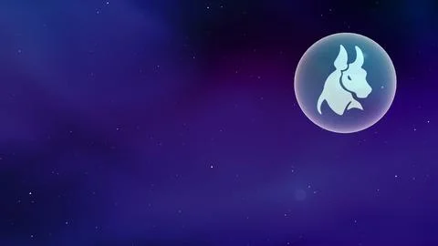 Glass sphere encasing the Taurus sign and a zodiac constellation Stock Illustration