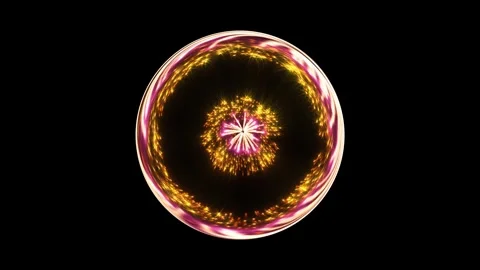 Glass sphere with fireworks inside. New Year's Eve background. Holidays. 스톡 동영상 291279283