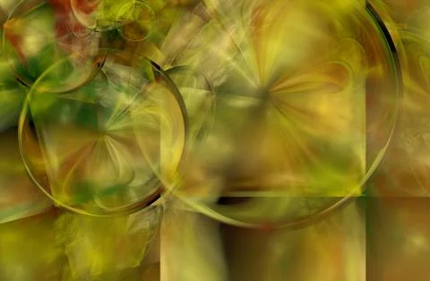 Glass sphere. Plant bubbles background Stock Illustration
