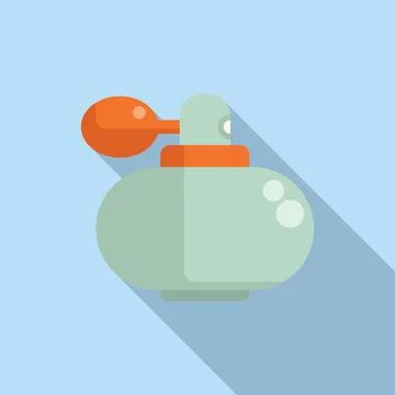 Glass sprayer icon flat vector. Atomizer wash Stock Illustration