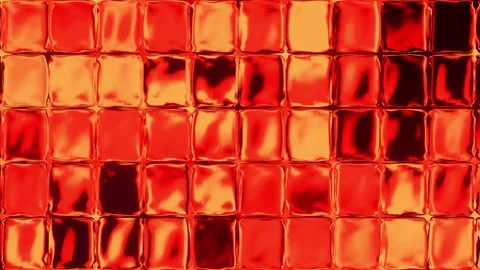 Glass sqaure wall background red fire VJ seamless loop for party0001-0300 Stock Footage 340320147