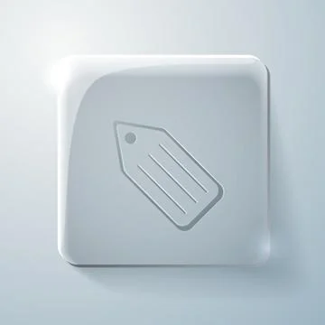 Glass square icon. label Stock Illustration