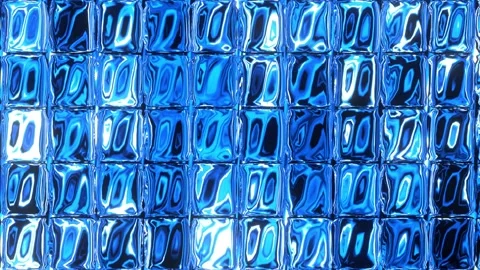 Glass square toxic wall background blue water VJ seamless loop for party0001 Stock Footage 346156506