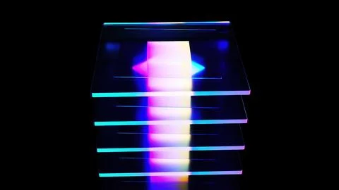 Glass squares composition Stock Illustration