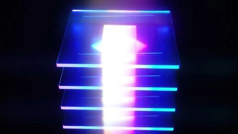 Glass squares composition Stock Illustration