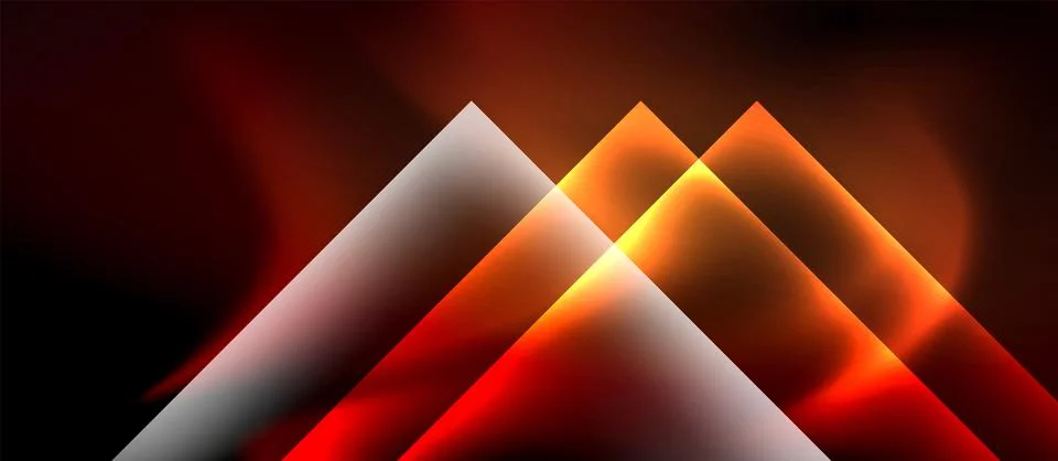 Glass squares with neon shiny light abstract background 스톡 일러스트