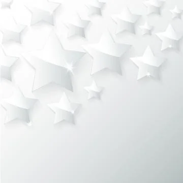 Glass star in gray background Stock Illustration