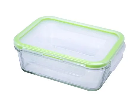 Glass storage container with lid Stock Photos