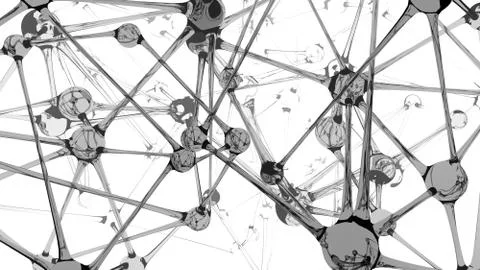 Glass structure in a neural network configuration Stock Illustration