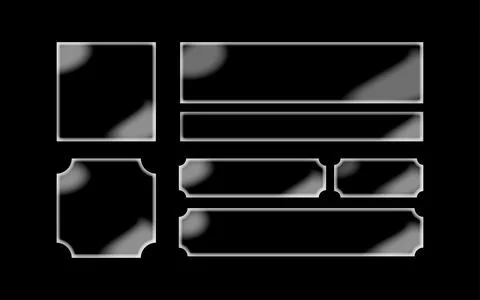Glass-Style Transparent Frame Stock Illustration