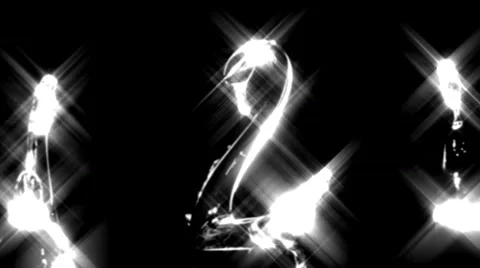 Glass swans. Stock Footage 8986113
