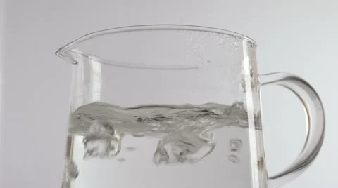 Glass teapot with boiling water Stock Footage 64752932