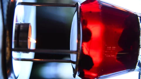 Glass teapot with red fruit tea Stock Footage 252018399