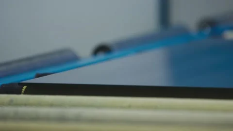 Glass tempering process Stock Footage 232942859