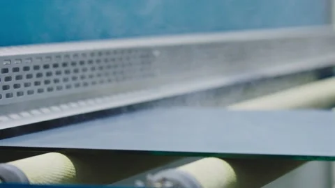 Glass tempering process Stock Footage 232943113