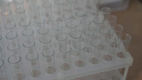 Glass test tubes Stock Footage 112572658