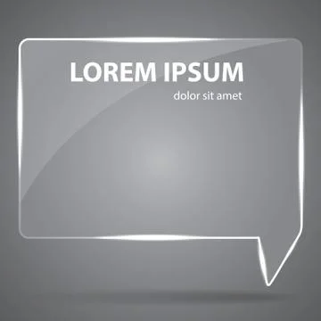 Glass text box Stock Illustration