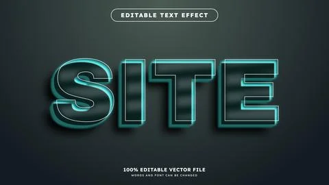 Glass text effect Editable glass texture text effect. Gamer logo typography.. Stock Illustration