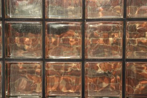 Glass Texture with Bricks in Background Foto stock