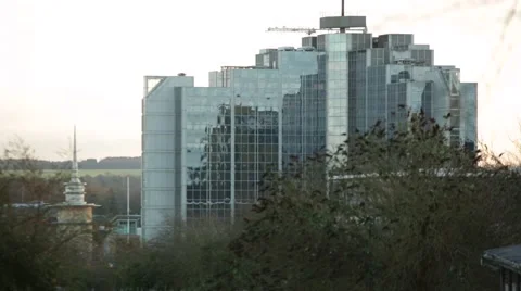 Glass tower in England Stock Footage 58948927
