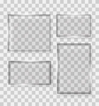 Glass Transparency Frame Vector Illustration Illustrazione stock