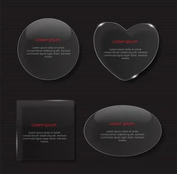 Glass Transparency Frame Vector Illustration 스톡 일러스트