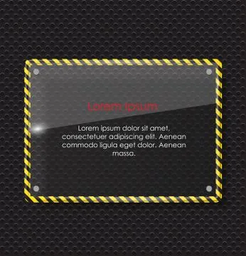 Glass Transparency Frame Vector Illustration Stock Illustration