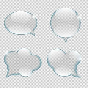 Glass Transparency Speech Bubble  Illustration Stock Illustration