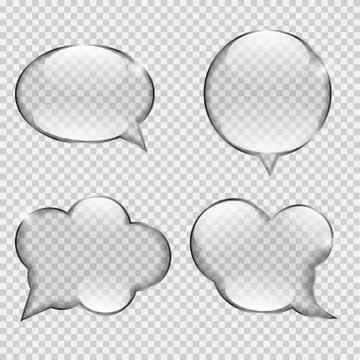 Glass Transparency Speech Bubble  Illustration Illustrazione stock
