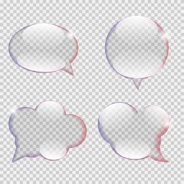 Glass Transparency Speech Bubble  Illustration Stock Illustration