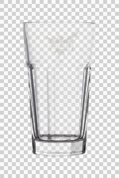 Glass on the Transparent background, close up Stock Photos