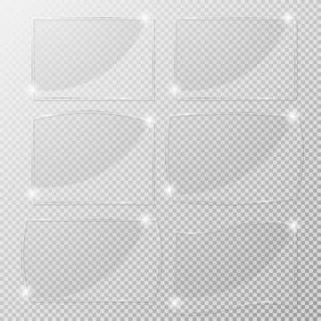 Glass transparent banner. 스톡 일러스트