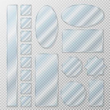 Glass transparent banner. Illustrazione stock