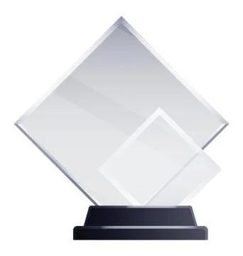 Glass Transparent Trophy Stock Illustration
